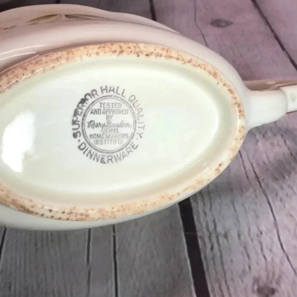 Vintage superior Hall's china gravy boat cottagecore granny entertaining